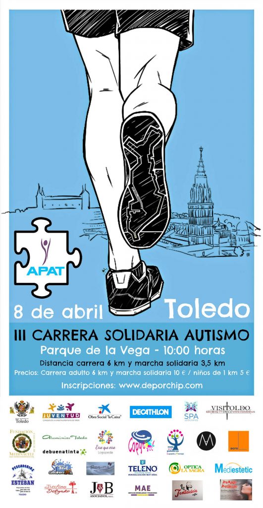 Cartel Carrera Solidaria Autismo Toledo 2018